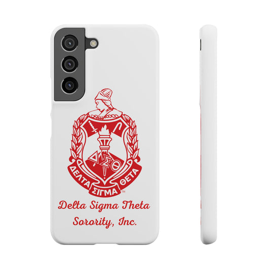 Delta Sigma Theta Samsung Crest Phone Cases (S22, S22 Plus, S22 Ultra)