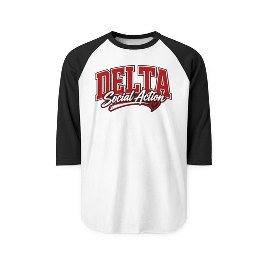 Delta Social Action Raglan Baseball Shirt