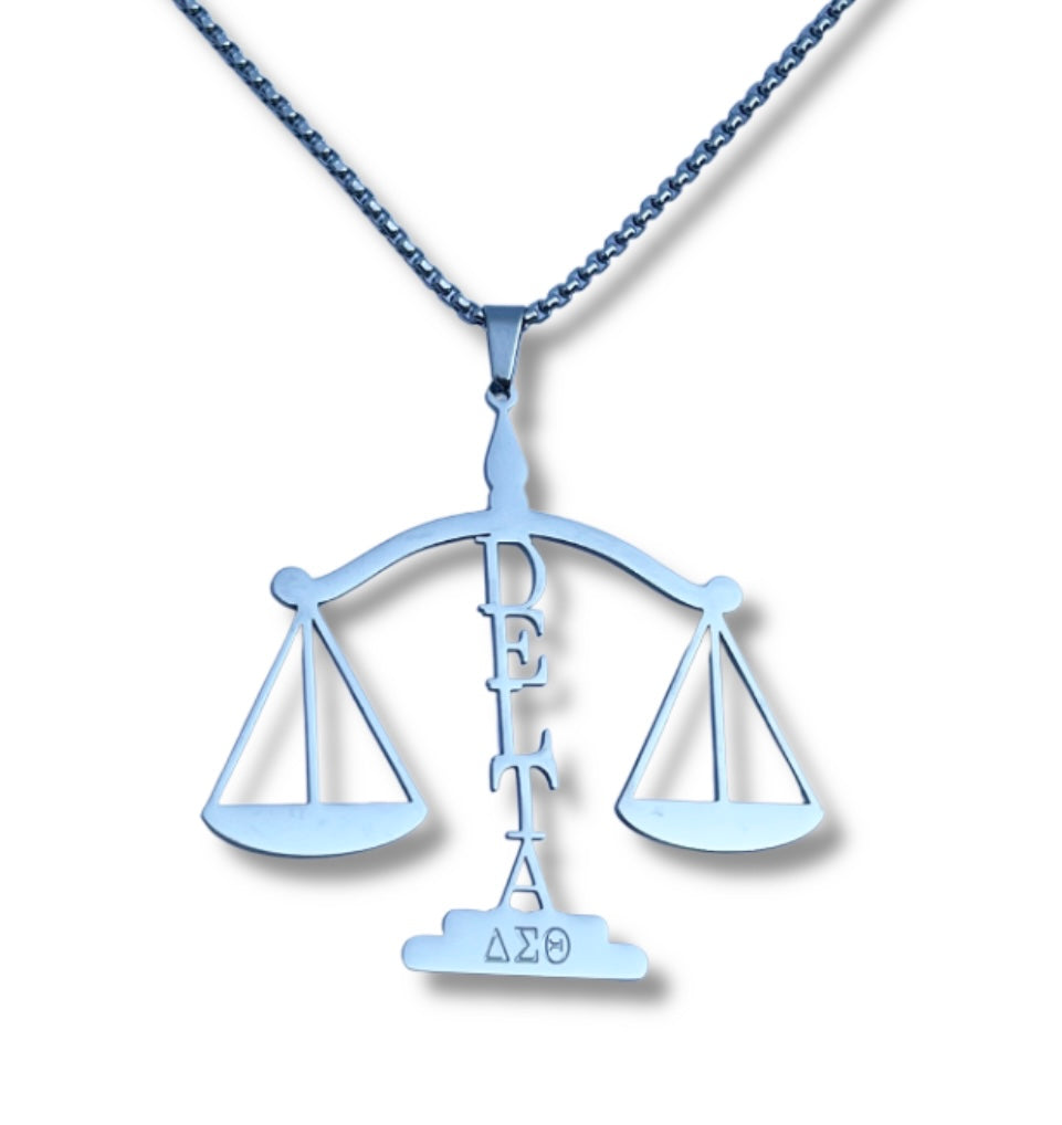 Delta Justice Scale Pendant & Necklace